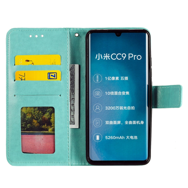 For Xiaomi Mi Note 10 Totem Flower Embossed Horizontal Flip TPU + PU Leather Case with Holder & Card Slots & Wallet