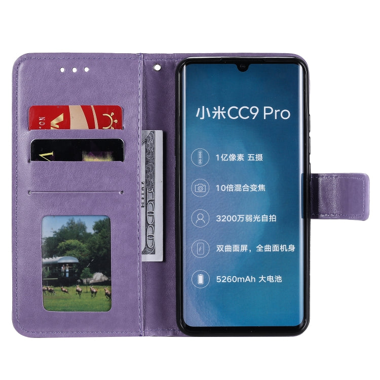 For Xiaomi Mi Note 10 Totem Flower Embossed Horizontal Flip TPU + PU Leather Case with Holder & Card Slots & Wallet