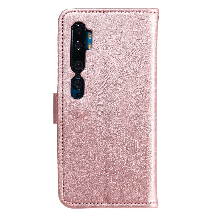 For Xiaomi Mi Note 10 Totem Flower Embossed Horizontal Flip TPU + PU Leather Case with Holder & Card Slots & Wallet