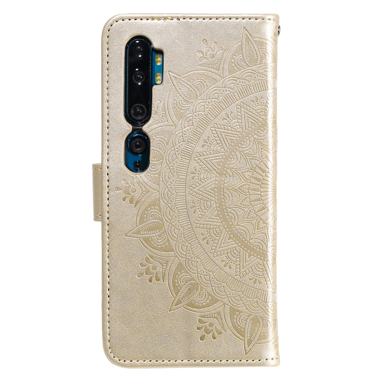 For Xiaomi Mi Note 10 Totem Flower Embossed Horizontal Flip TPU + PU Leather Case with Holder & Card Slots & Wallet