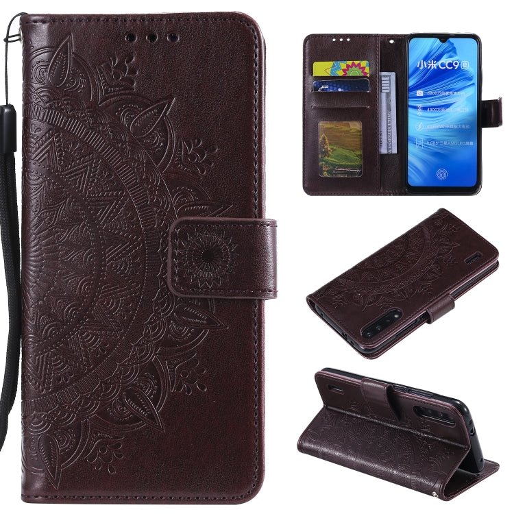 For Xiaomi Mi 9 Lite / CC9 Totem Flower Embossed Horizontal Flip TPU + PU Leather Case with Holder & Card Slots & Wallet
