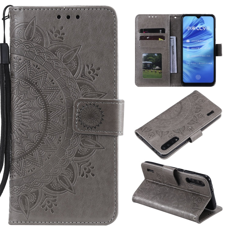For Xiaomi Mi 9 Lite / CC9 Totem Flower Embossed Horizontal Flip TPU + PU Leather Case with Holder & Card Slots & Wallet