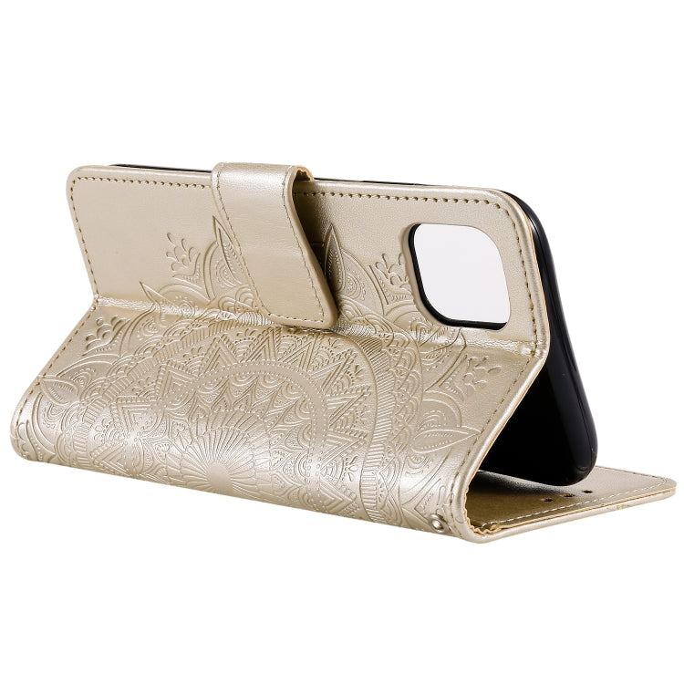 For Xiaomi Mi 11 Totem Flower Embossed Horizontal Flip TPU + PU Leather Case with Holder & Card Slots & Wallet