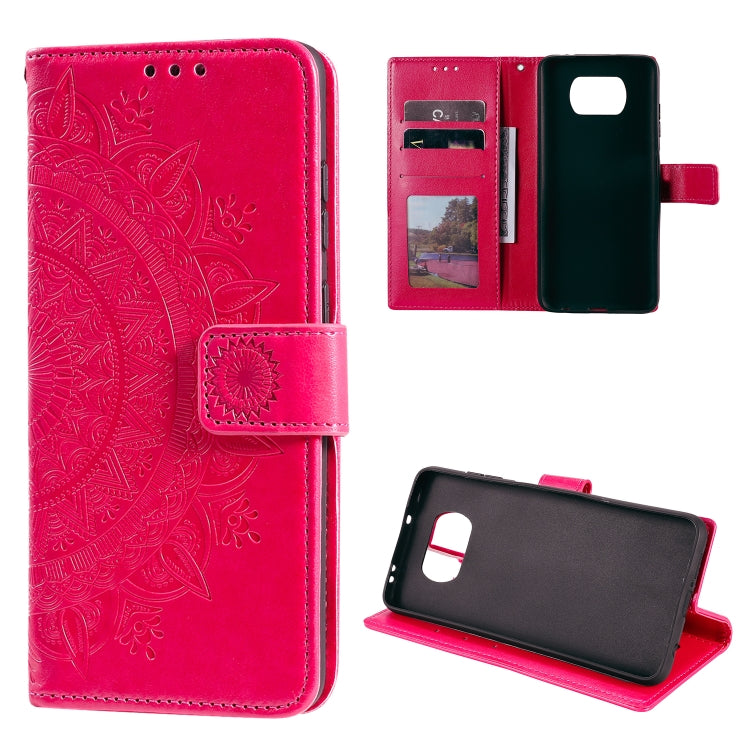 For Xiaomi Poco X3 Totem Flower Embossed Horizontal Flip TPU + PU Leather Case with Holder & Card Slots & Wallet