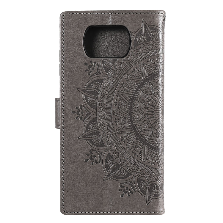 For Xiaomi Poco X3 Totem Flower Embossed Horizontal Flip TPU + PU Leather Case with Holder & Card Slots & Wallet