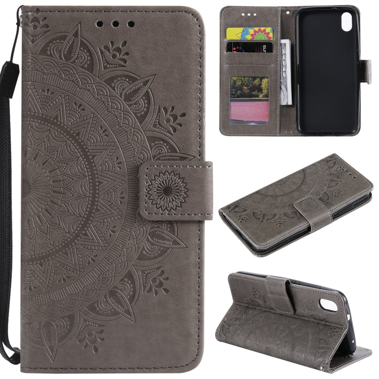 For Xiaomi Redmi 7A Totem Flower Embossed Horizontal Flip TPU + PU Leather Case with Holder & Card Slots & Wallet