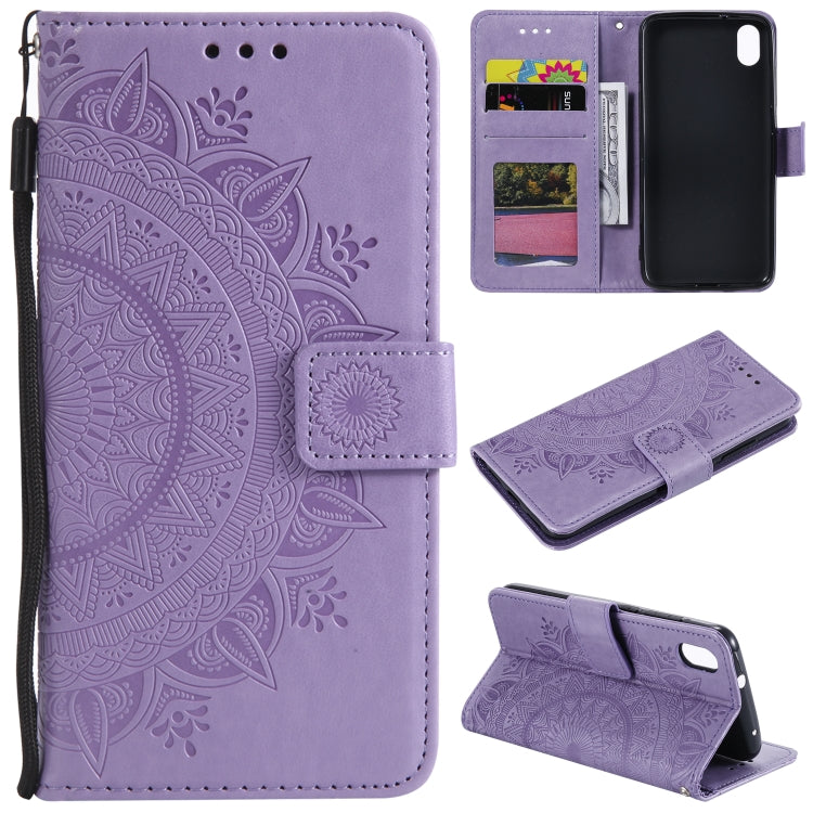 For Xiaomi Redmi 7A Totem Flower Embossed Horizontal Flip TPU + PU Leather Case with Holder & Card Slots & Wallet