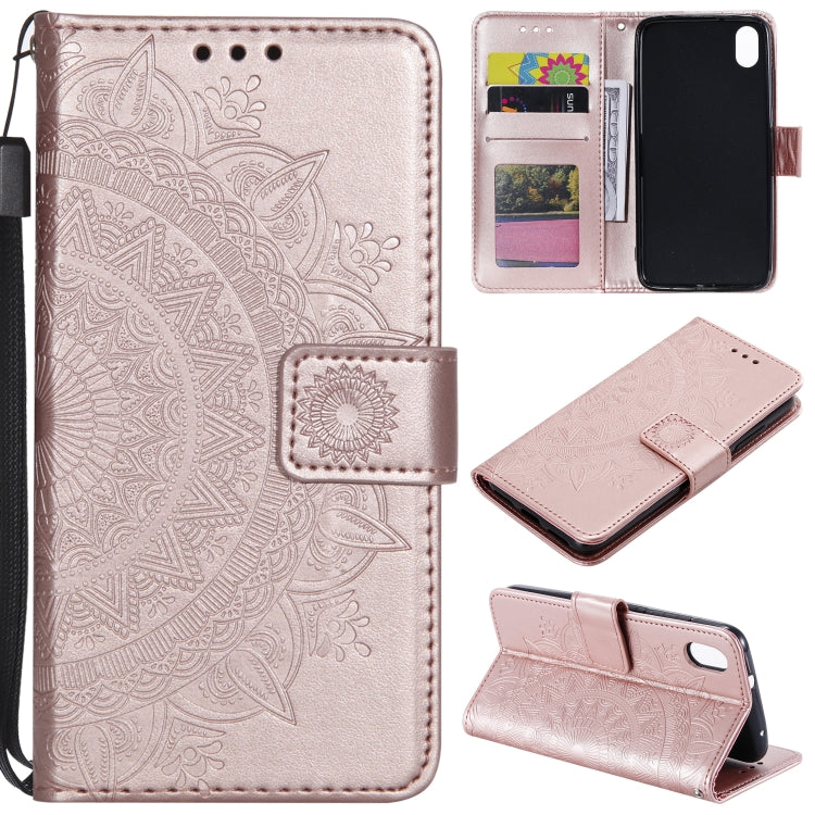 For Xiaomi Redmi 7A Totem Flower Embossed Horizontal Flip TPU + PU Leather Case with Holder & Card Slots & Wallet