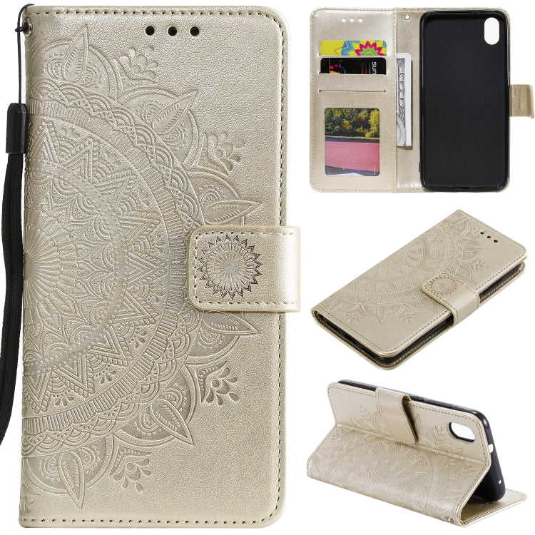 For Xiaomi Redmi 7A Totem Flower Embossed Horizontal Flip TPU + PU Leather Case with Holder & Card Slots & Wallet