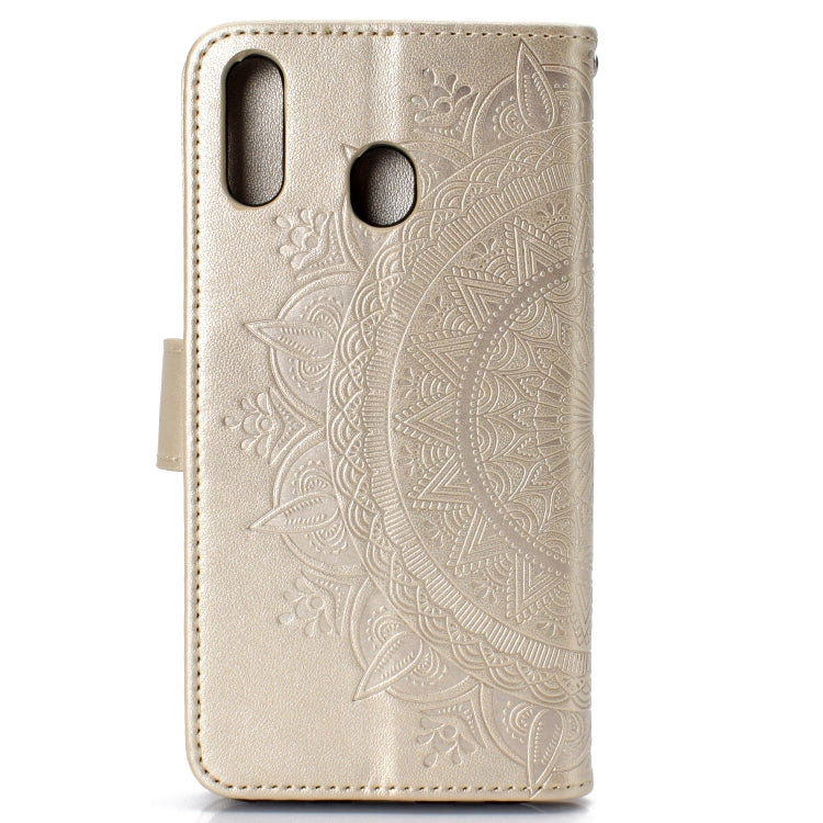 For OPPO A8 Totem Flower Embossed Horizontal Flip TPU + PU Leather Case with Holder & Card Slots & Wallet