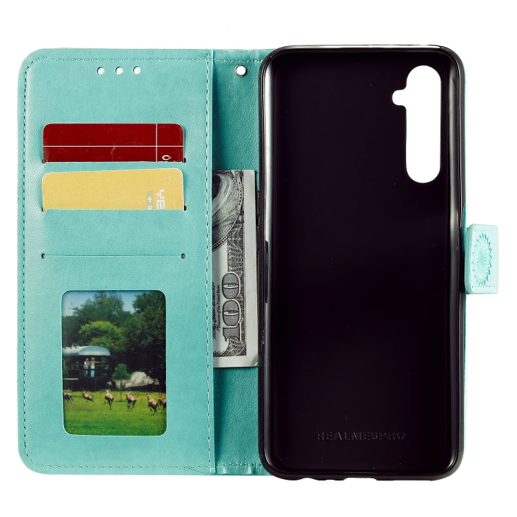 For OPPO Realme 6 Pro Totem Flower Embossed Horizontal Flip TPU + PU Leather Case with Holder & Card Slots & Wallet