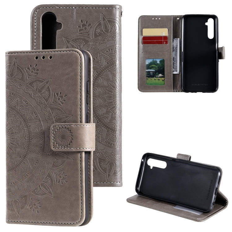 For OPPO Realme 6 Pro Totem Flower Embossed Horizontal Flip TPU + PU Leather Case with Holder & Card Slots & Wallet