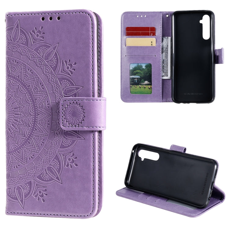 For OPPO Realme 6 Pro Totem Flower Embossed Horizontal Flip TPU + PU Leather Case with Holder & Card Slots & Wallet