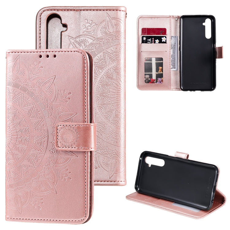 For OPPO Realme 6 Pro Totem Flower Embossed Horizontal Flip TPU + PU Leather Case with Holder & Card Slots & Wallet