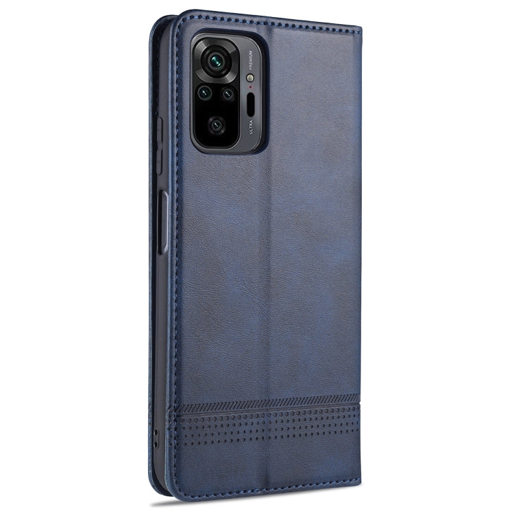For Xiaomi Redmi Note 10 Pro AZNS Magnetic Calf Texture Horizontal Flip Leather Case with Card Slots & Holder & Wallet