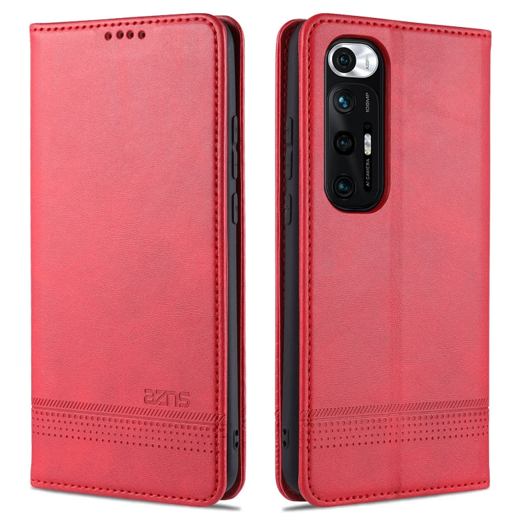 For Xiaomi Mi 10S AZNS Magnetic Calf Texture Horizontal Flip Leather Case with Card Slots & Holder & Wallet