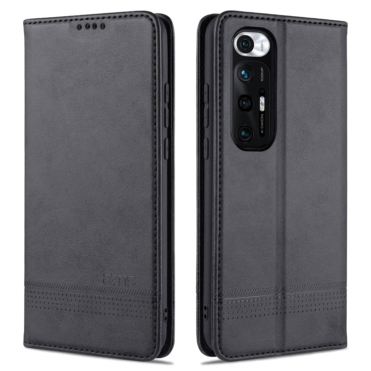 For Xiaomi Mi 10S AZNS Magnetic Calf Texture Horizontal Flip Leather Case with Card Slots & Holder & Wallet