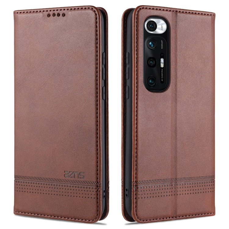 For Xiaomi Mi 10S AZNS Magnetic Calf Texture Horizontal Flip Leather Case with Card Slots & Holder & Wallet