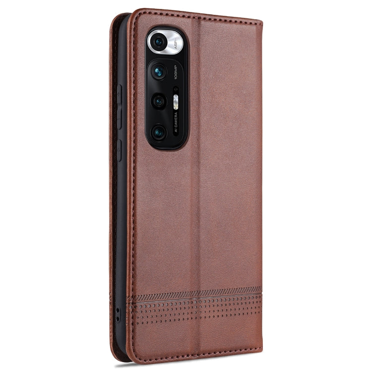 For Xiaomi Mi 10S AZNS Magnetic Calf Texture Horizontal Flip Leather Case with Card Slots & Holder & Wallet