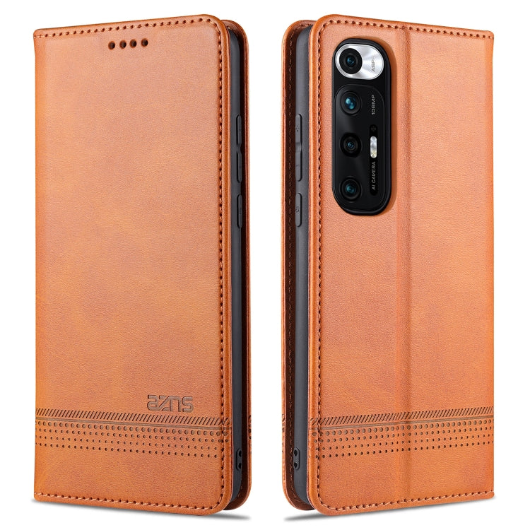 For Xiaomi Mi 10S AZNS Magnetic Calf Texture Horizontal Flip Leather Case with Card Slots & Holder & Wallet