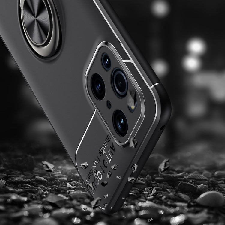 For OPPO Find X3 Metal Ring Holder 360 Degree Rotating TPU Case