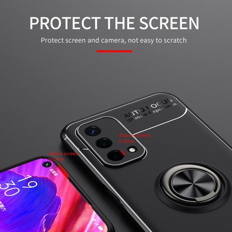For OPPO A93 5G Metal Ring Holder 360 Degree Rotating TPU Case