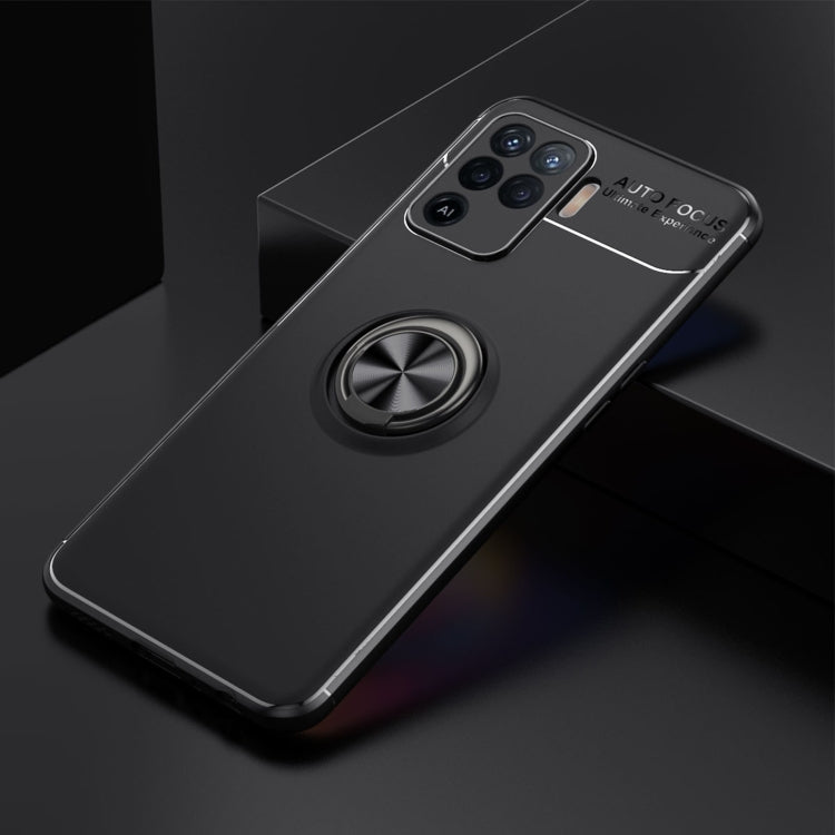 For OPPO A94 Metal Ring Holder 360 Degree Rotating TPU Case