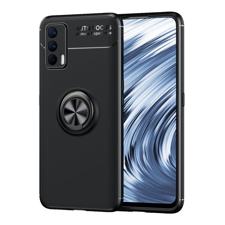 For OPPO Realme V15 Metal Ring Holder 360 Degree Rotating TPU Case