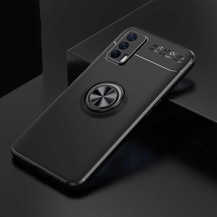 For OPPO Realme V15 Metal Ring Holder 360 Degree Rotating TPU Case