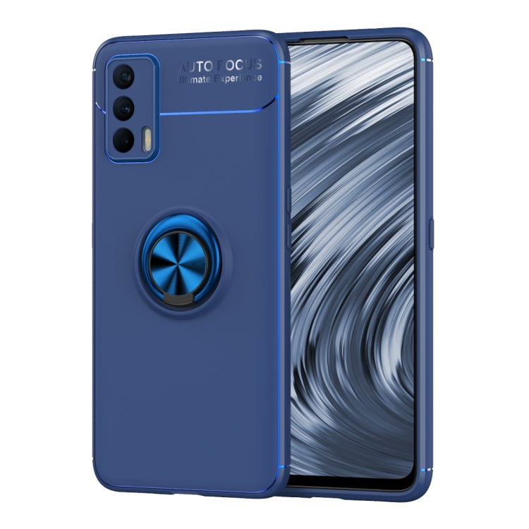 For OPPO Realme V15 Metal Ring Holder 360 Degree Rotating TPU Case