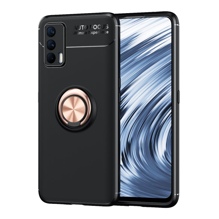 For OPPO Realme V15 Metal Ring Holder 360 Degree Rotating TPU Case