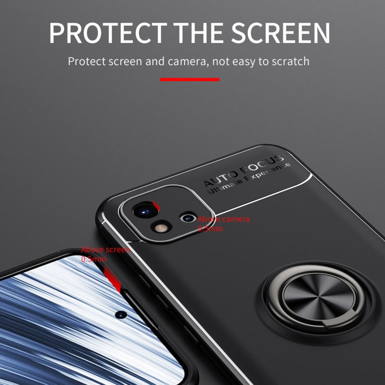 For OPPO Realme C20 Metal Ring Holder 360 Degree Rotating TPU Case