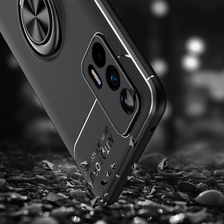 For OPPO Realme GT 5G Metal Ring Holder 360 Degree Rotating TPU Case