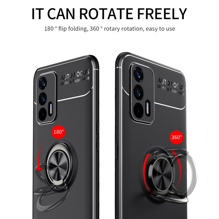 For OPPO Realme GT 5G Metal Ring Holder 360 Degree Rotating TPU Case
