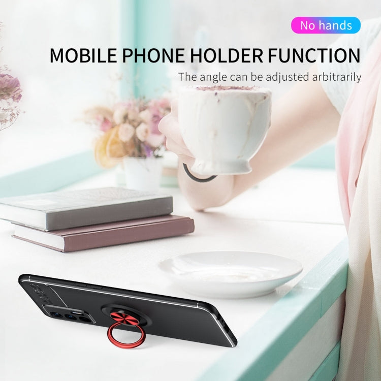 For OPPO Realme GT 5G Metal Ring Holder 360 Degree Rotating TPU Case