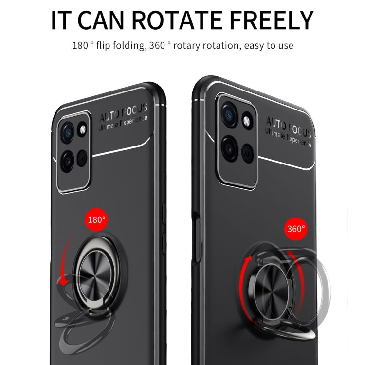 For OPPO Realme V11 5G Metal Ring Holder 360 Degree Rotating TPU Case