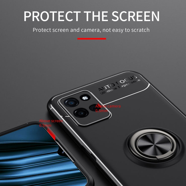 For OPPO Realme V11 5G Metal Ring Holder 360 Degree Rotating TPU Case