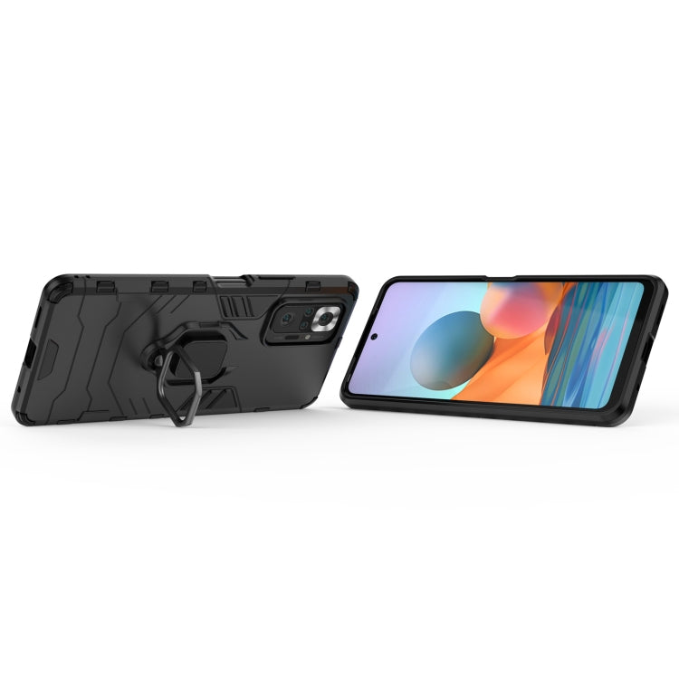 For Xiaomi Redmi Note 10 Pro PC + TPU Shockproof Protective Case with Magnetic Ring Holder