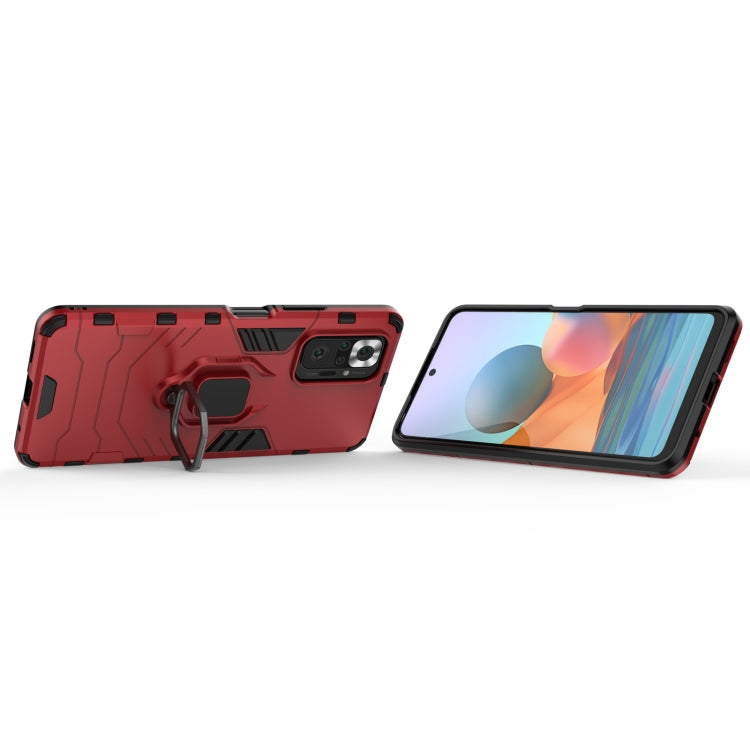 For Xiaomi Redmi Note 10 Pro PC + TPU Shockproof Protective Case with Magnetic Ring Holder