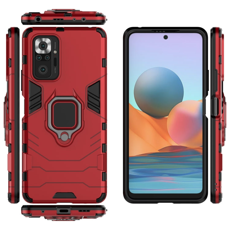 For Xiaomi Redmi Note 10 Pro PC + TPU Shockproof Protective Case with Magnetic Ring Holder