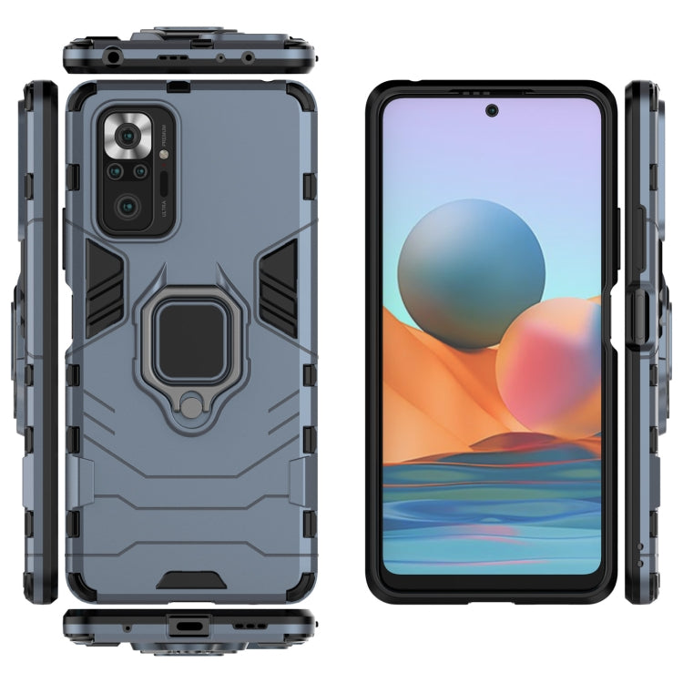 For Xiaomi Redmi Note 10 Pro PC + TPU Shockproof Protective Case with Magnetic Ring Holder
