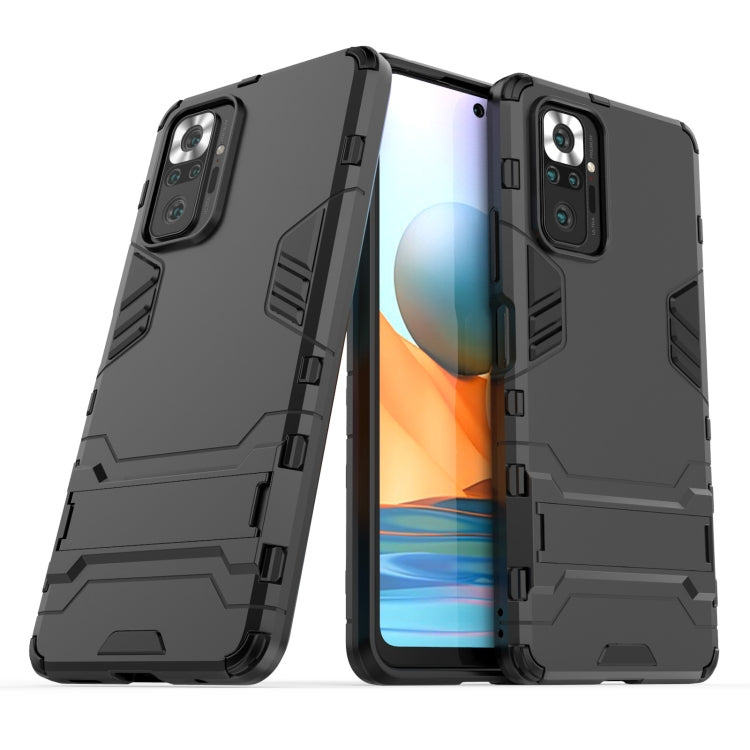 For Xiaomi Redmi Note 10 Pro Shockproof PC + TPU Protective Case with Hidden Holder