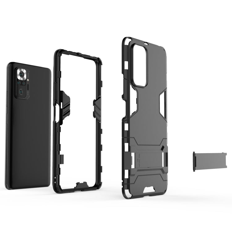For Xiaomi Redmi Note 10 Pro Shockproof PC + TPU Protective Case with Hidden Holder