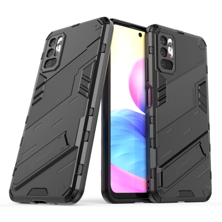 For Xiaomi Redmi Note 10 5G Punk Armor 2 in 1 PC + TPU Shockproof Case with Invisible Holder