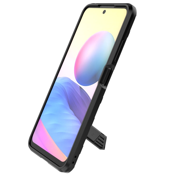 For Xiaomi Redmi Note 10 5G Punk Armor 2 in 1 PC + TPU Shockproof Case with Invisible Holder