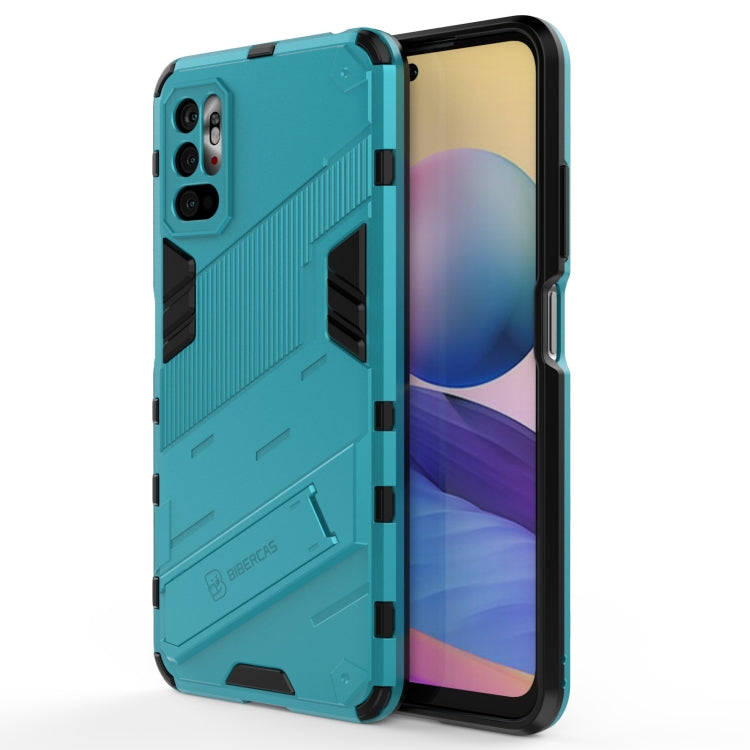 For Xiaomi Redmi Note 10 5G Punk Armor 2 in 1 PC + TPU Shockproof Case with Invisible Holder