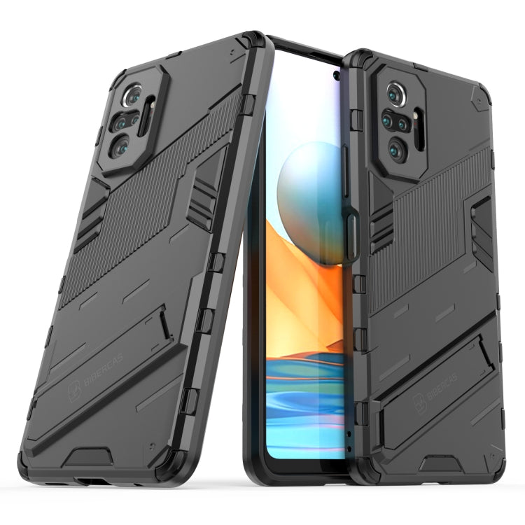 For Xiaomi Redmi Note 10 Pro Punk Armor 2 in 1 PC + TPU Shockproof Case with Invisible Holder