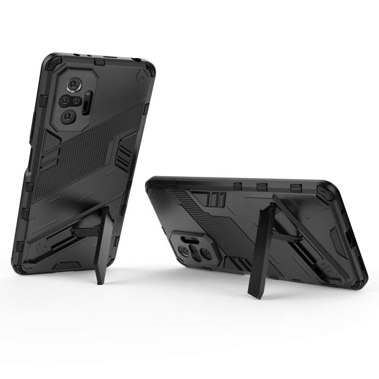 For Xiaomi Redmi Note 10 Pro Punk Armor 2 in 1 PC + TPU Shockproof Case with Invisible Holder