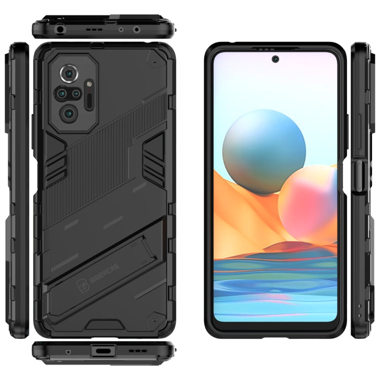 For Xiaomi Redmi Note 10 Pro Punk Armor 2 in 1 PC + TPU Shockproof Case with Invisible Holder