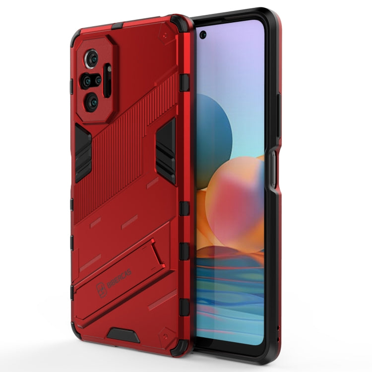 For Xiaomi Redmi Note 10 Pro Punk Armor 2 in 1 PC + TPU Shockproof Case with Invisible Holder